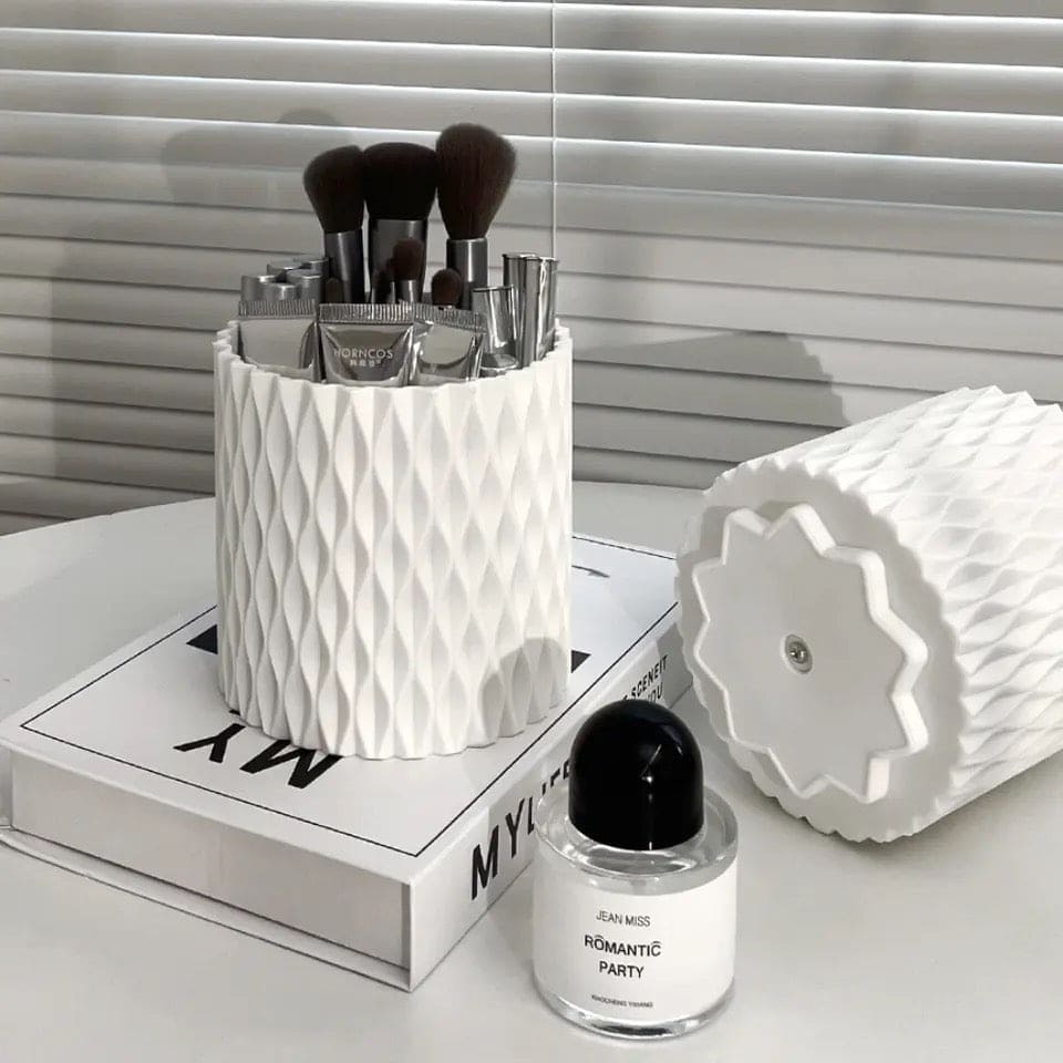 Makeup Bucket Organizer, Multifunctional Rotating Pencil Makeup Brush Holder, Hollow Multiuse Organizer, Non-slip Round Multi Grid Desktop Sundries Pencil Holder, Lipstick Eyebrow Pencil Holder, Desktop Makeup Brush Storage Bucket Makeup Bucket Organizer, Multifunctional Rotating Pencil Makeup Brush Holder, Hollow Multiuse Organizer, Non-slip Round Multi Grid Desktop Sundries Pencil Holder, Lipstick Eyebrow Pencil Holder, Desktop Makeup Brush Storage Bucket